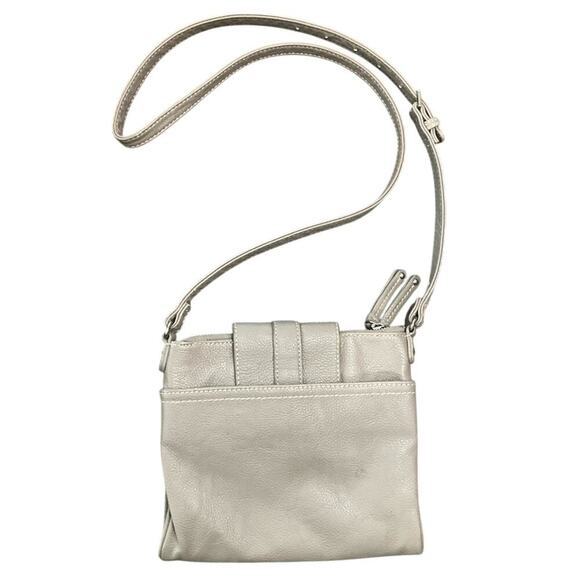 Nine West Zipster Crossbody Messenger Shoulder Gray Leopard Women's Bag - Picture 3 of 9